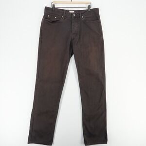 Apolis Global Citizen‎ Jeans Pants Mens 34x36 Faded Gray Cotton Button Fly USA